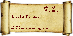 Hatala Margit névjegykártya